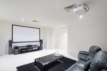 Home Theater Setup by Stone Electric & Plumbing